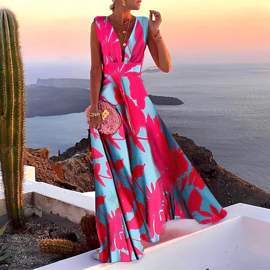 Lilyana - Robe Longue Élégante Sans Manches