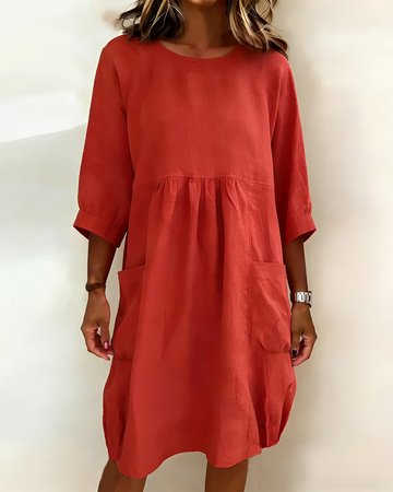 Shadia - Robe Midi Décontractée à Coupe Ample
