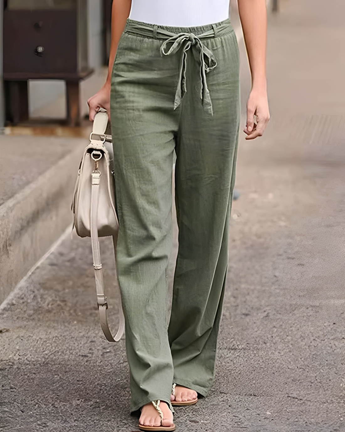 Saniyah - Pantalon à Taille Élastique avec Cordon