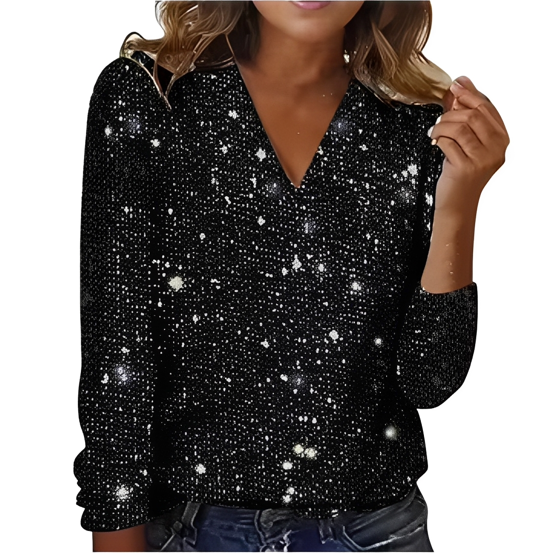 Casandra - Haut pour femme à paillettes tendance
