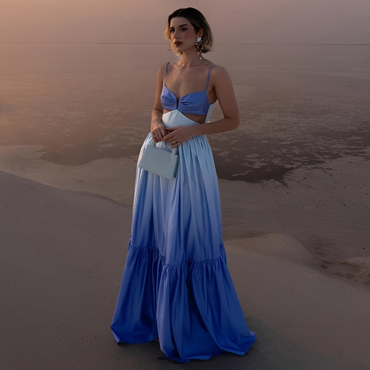 Corina - Robe Longue Élégante à Bretelles