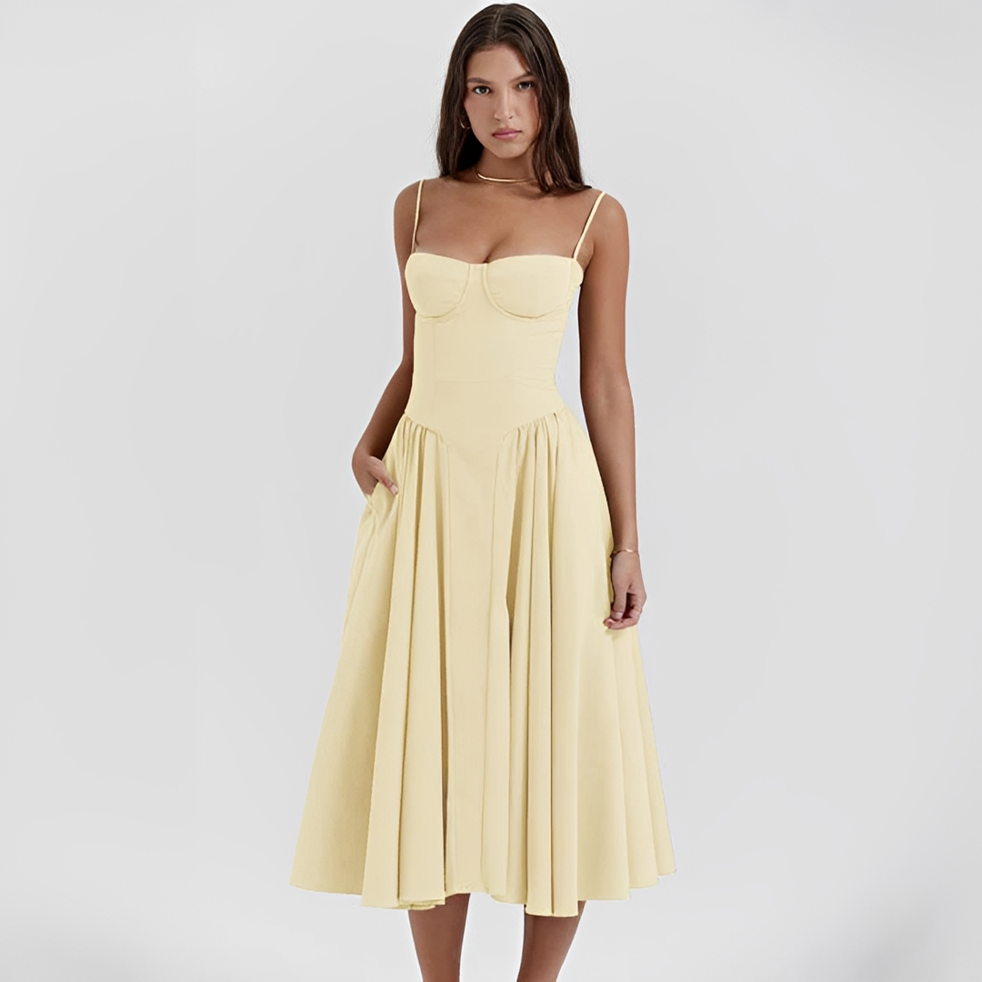 Michaela - Robe Midi Élégante et Distinguée