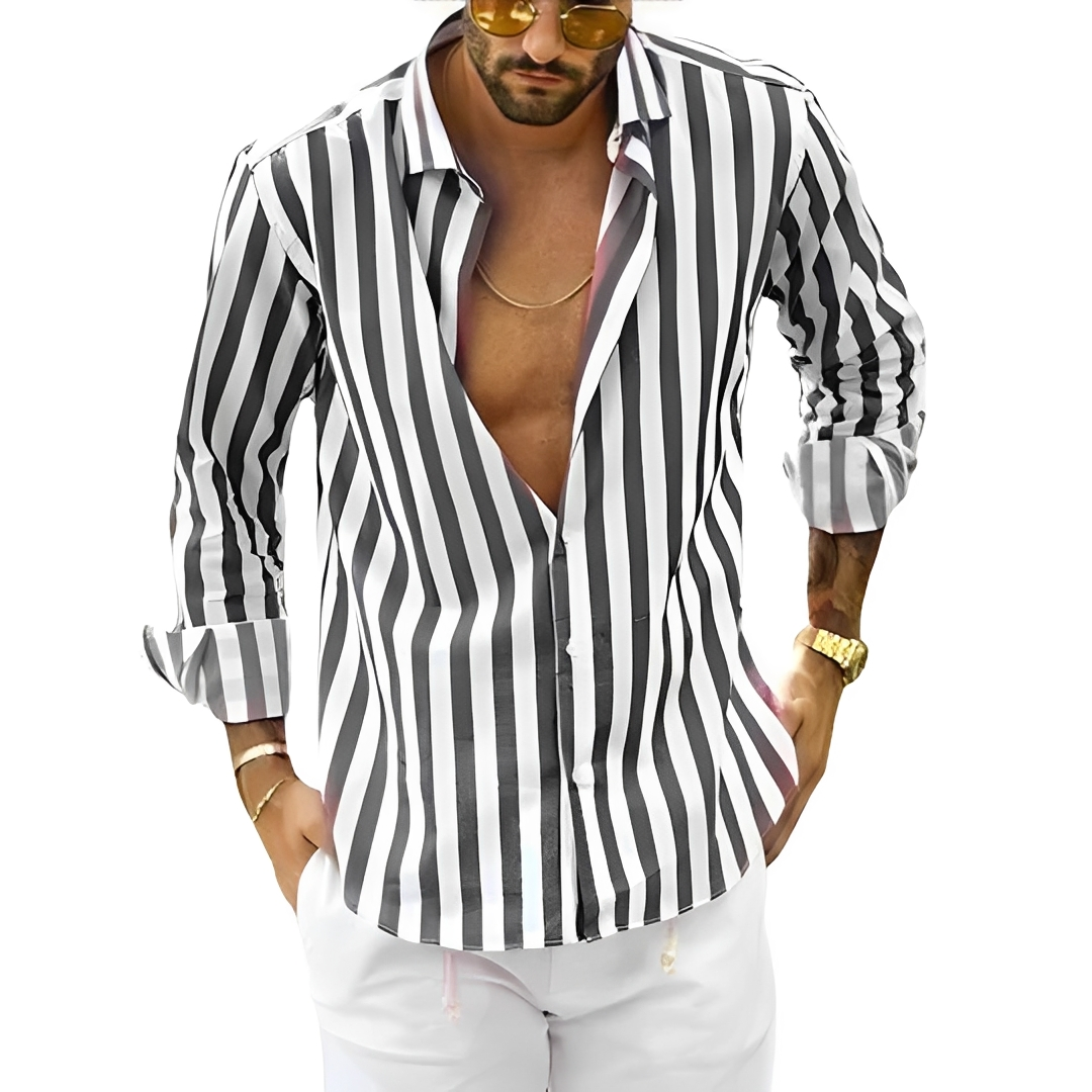 Roldan - Chemise d'été à rayures pour homme