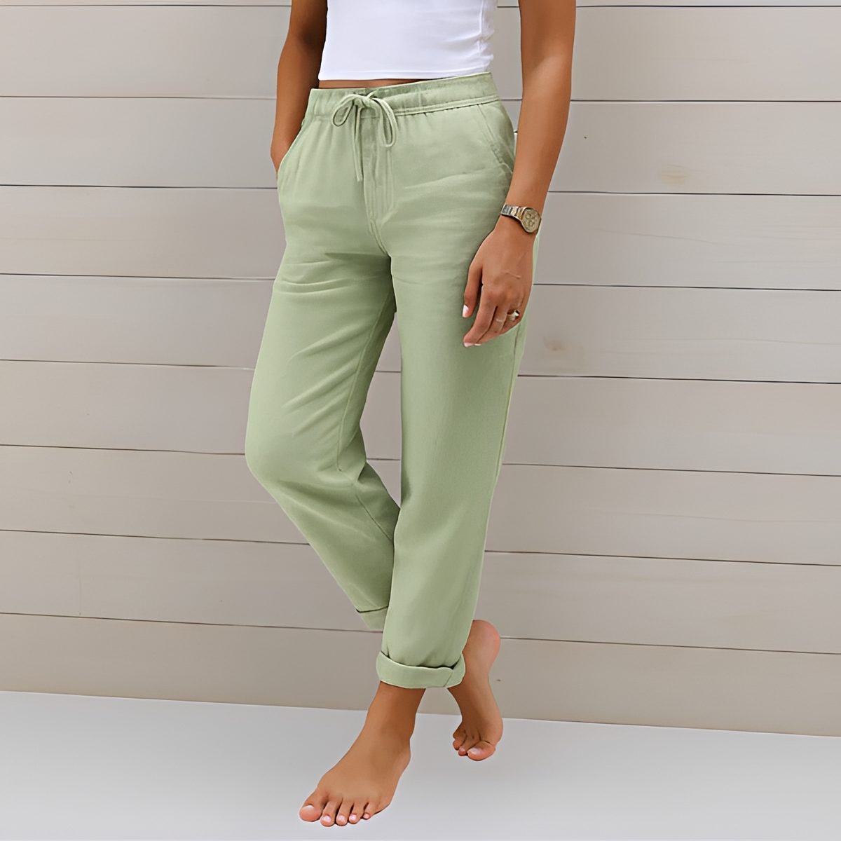 Audrey - Pantalon Relax avec Cordon