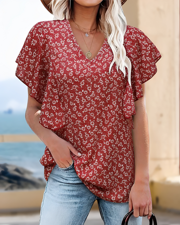 Eleri - Haut chic avec encolure en V