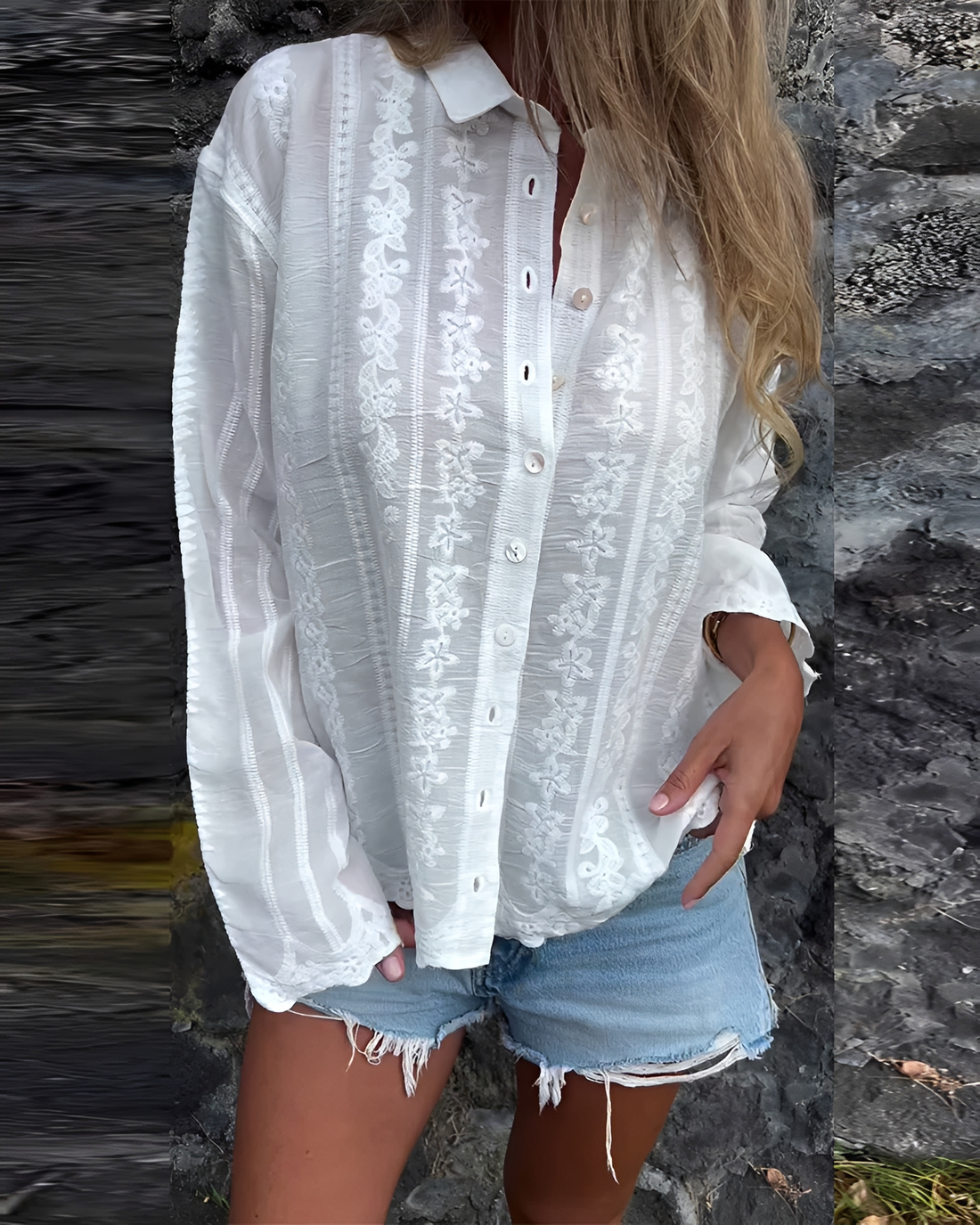Sumayah - Chemise Brodée Stylée