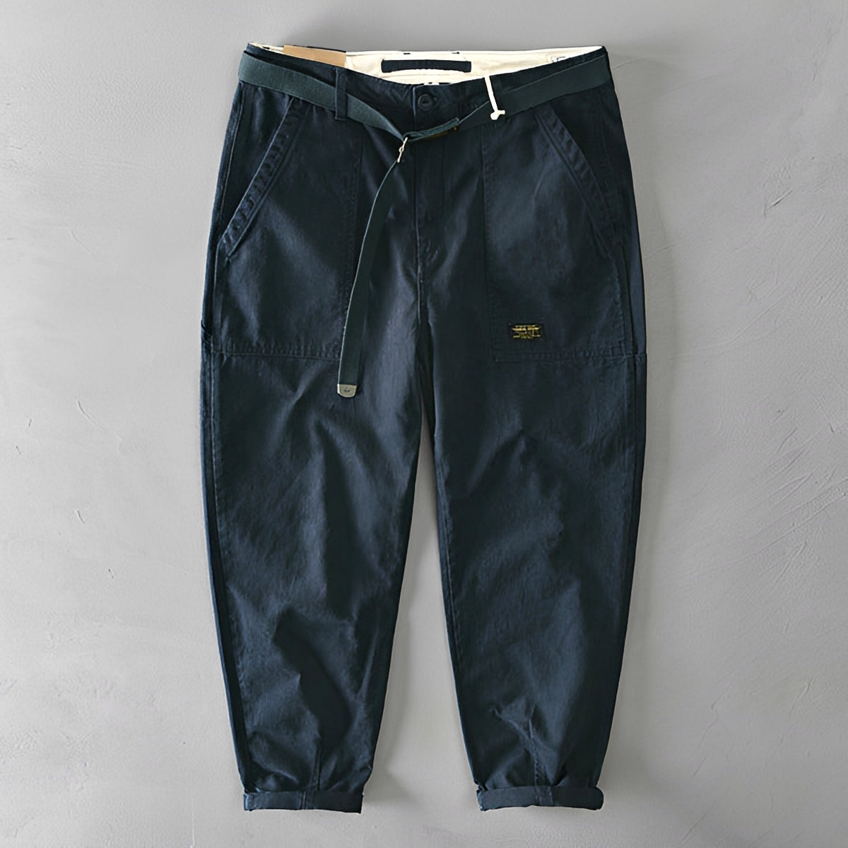 Jeoffrey - Pantalon Large Ceinturé Décontracté