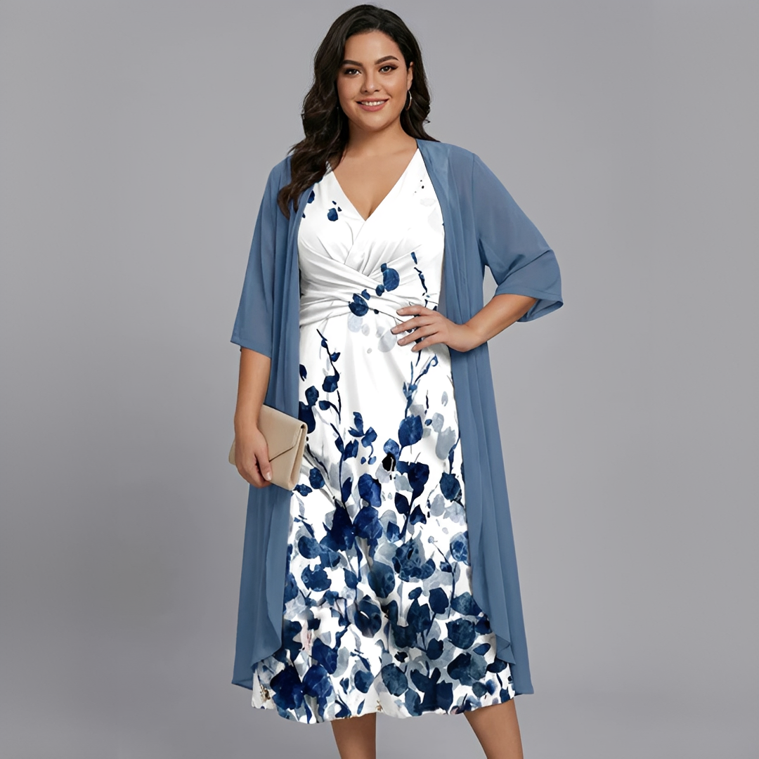Florentina - Robe Midi Flottante en Deux Pièces