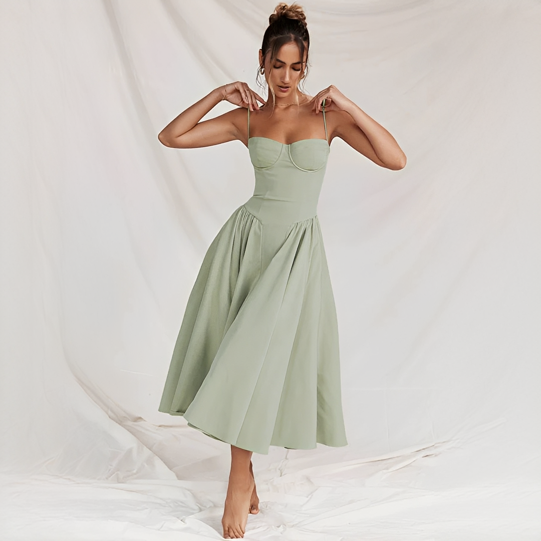 Michaela - Robe Midi Élégante et Distinguée