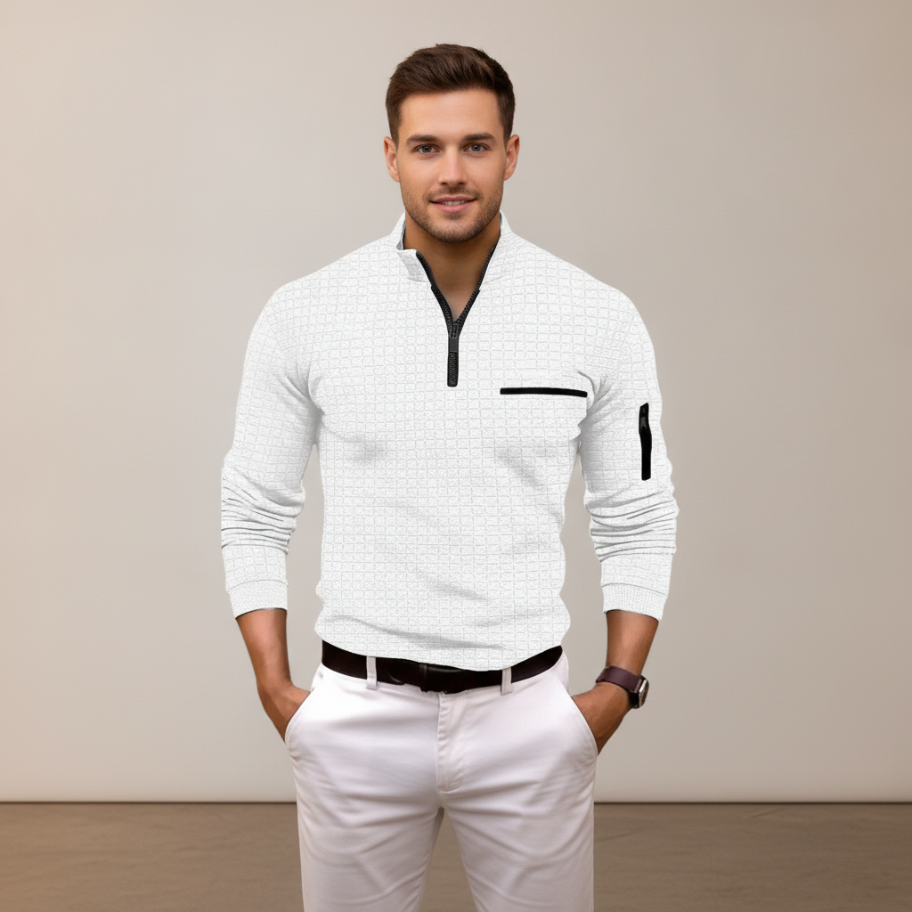 Andrey - Chemise élégante avec demi-fermeture éclair