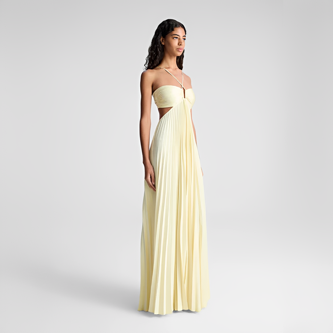 Sienna - Robe Longue Élégante Plissée