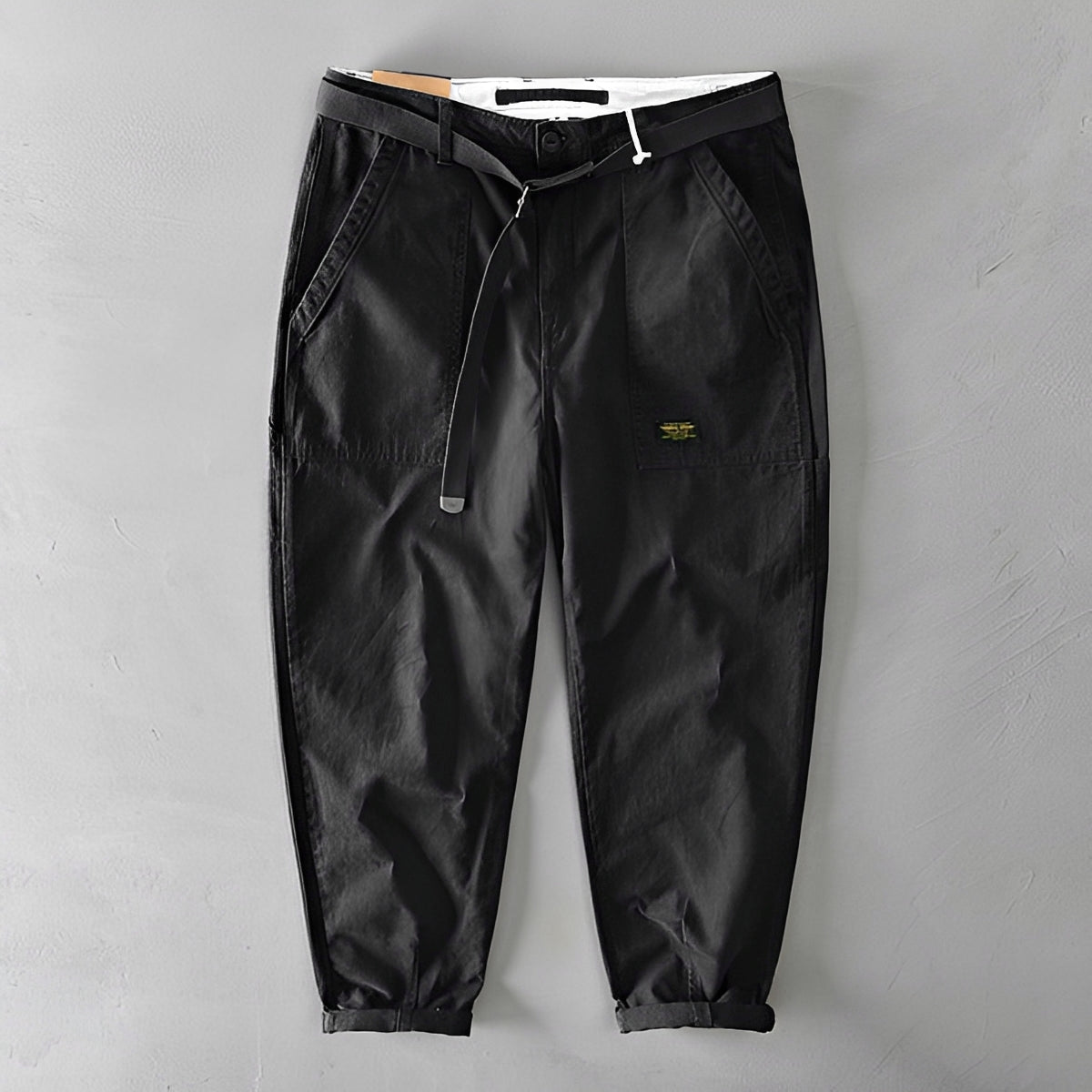 Jeoffrey - Pantalon Large Ceinturé Décontracté