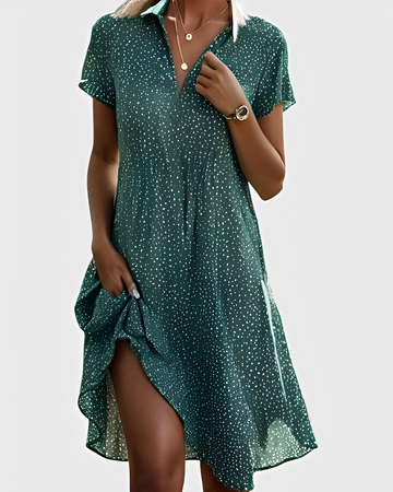 Vivella - Robe Midi à Col V Élégante