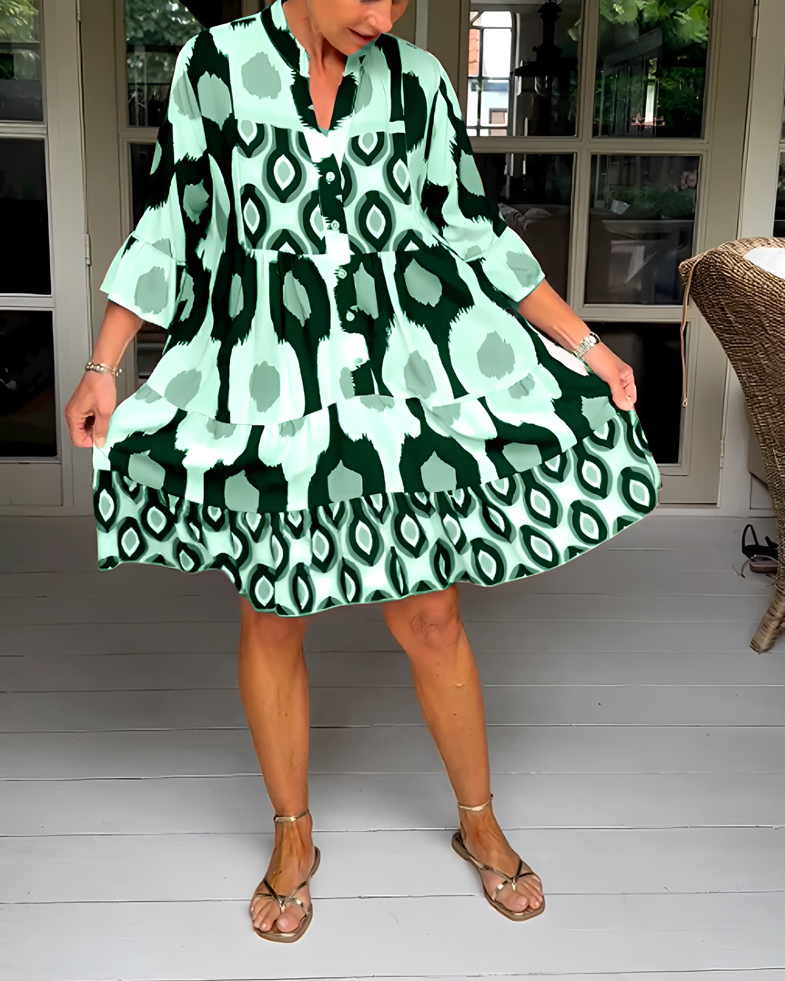 Faiza - Robe Mini Ample Stylée