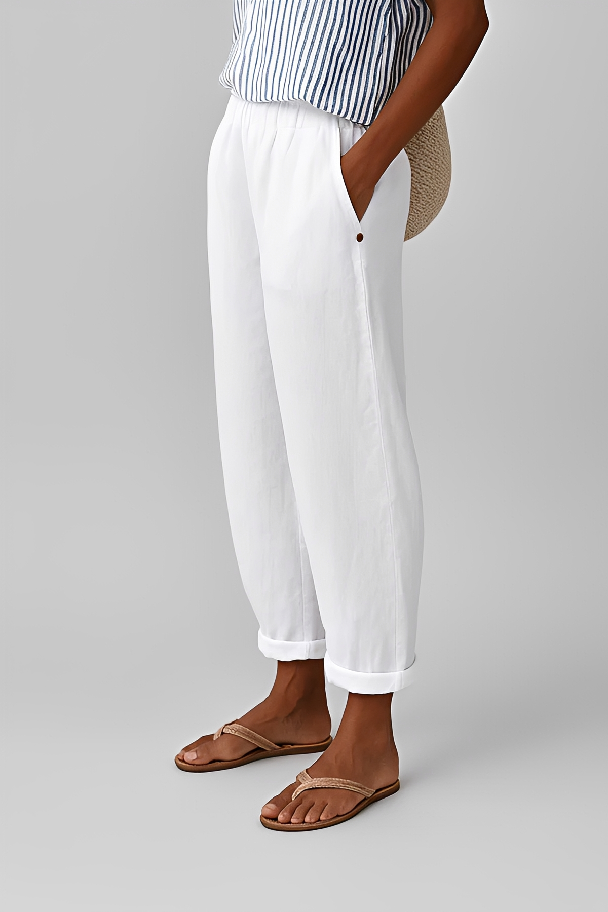 Yunie - Pantalons Relax à Taille Élastique