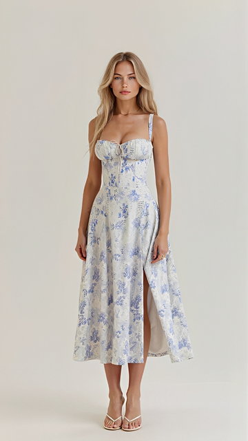 Kiana - Robe Sophistiquée et Élégante avec Fente Midi