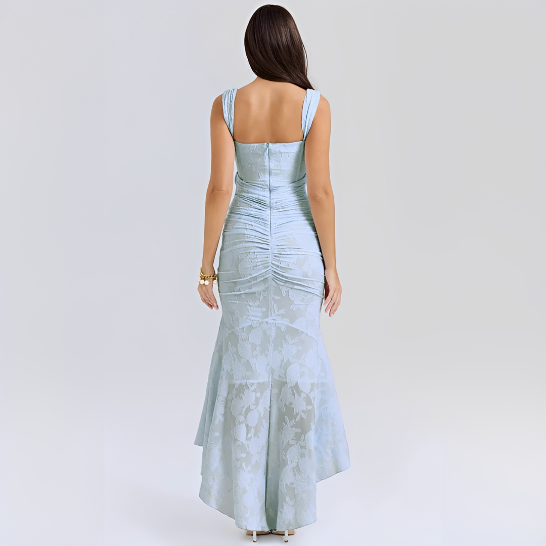 Cynthia - Robe Midi Élégante à Taille Nouée