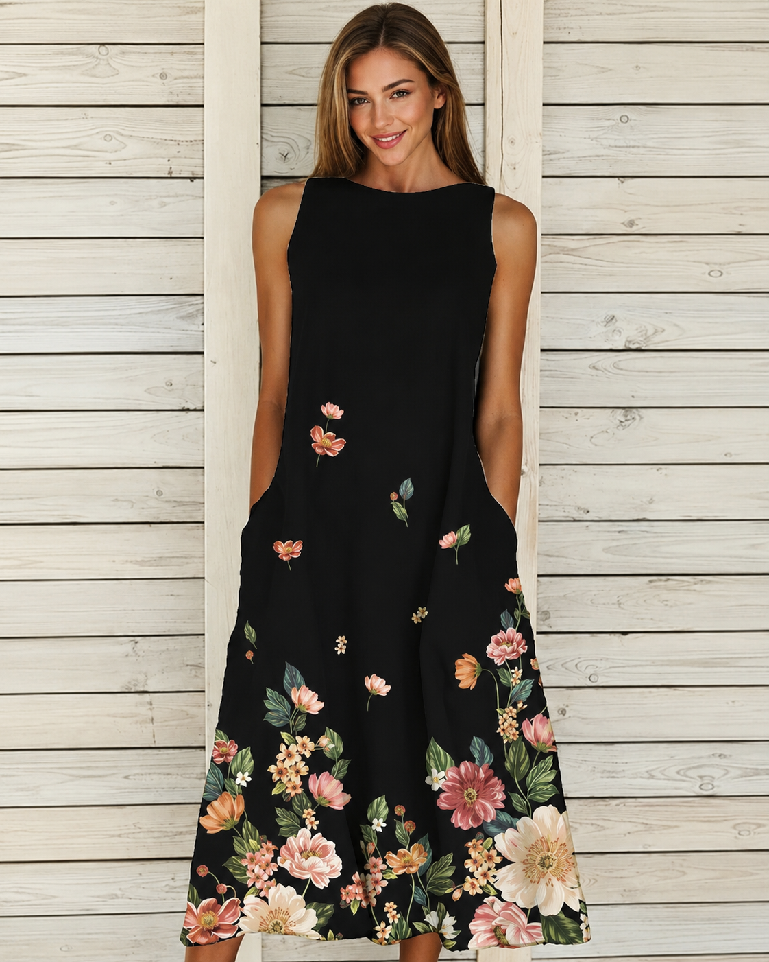 Denique - Robe Midi Vintage Légère