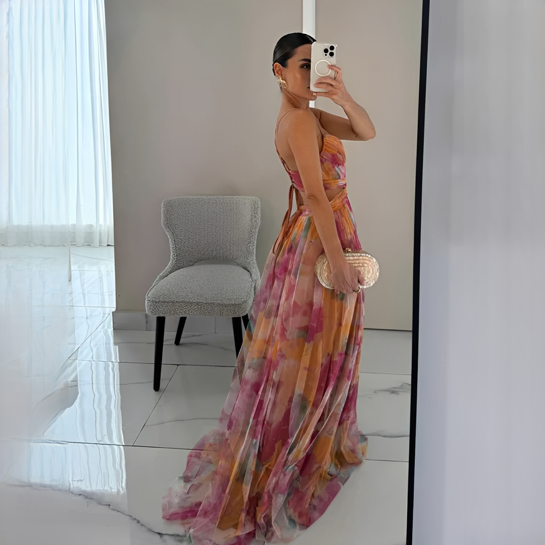 Darrisha - Robe Maxi Chic avec Taille Croisée