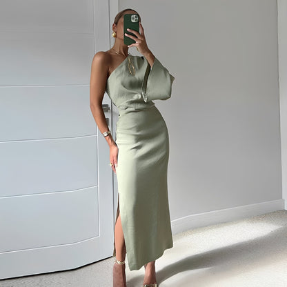 Everett - Robe Maxi à Coupe Asymétrique
