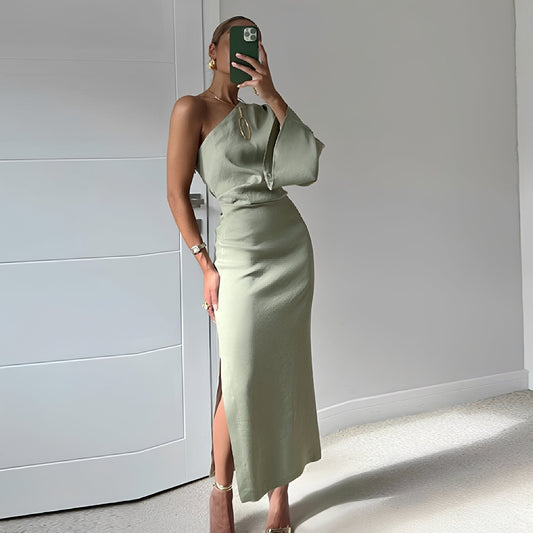 Everett - Robe Maxi à Coupe Asymétrique
