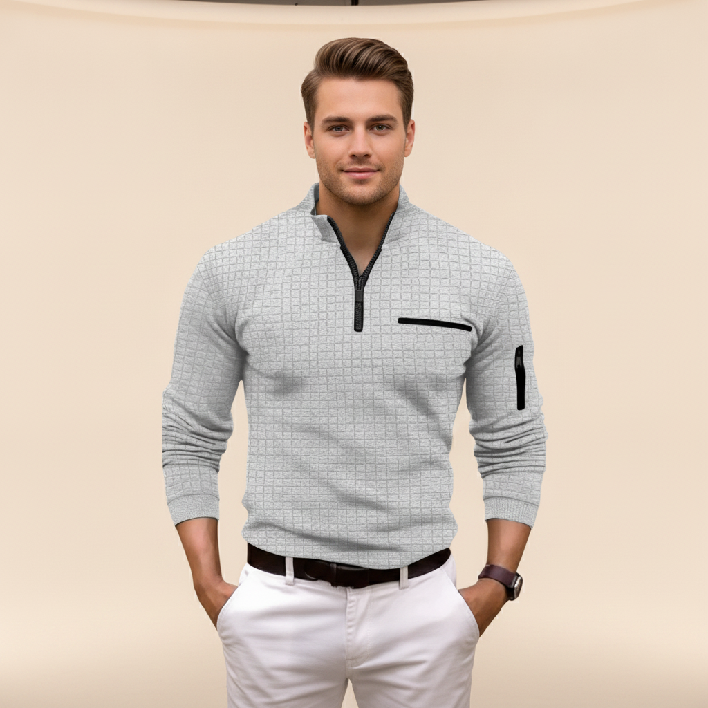 Andrey - Chemise élégante avec demi-fermeture éclair