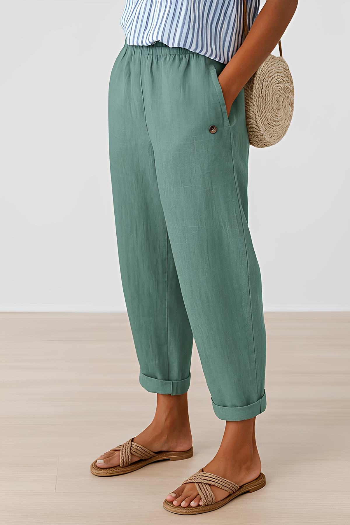 Yunie - Pantalons Relax à Taille Élastique