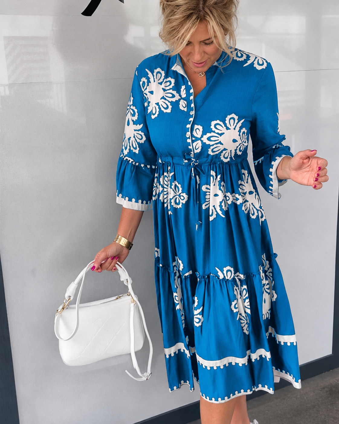 Lelia - Robe Élégante à Demi-Boutons