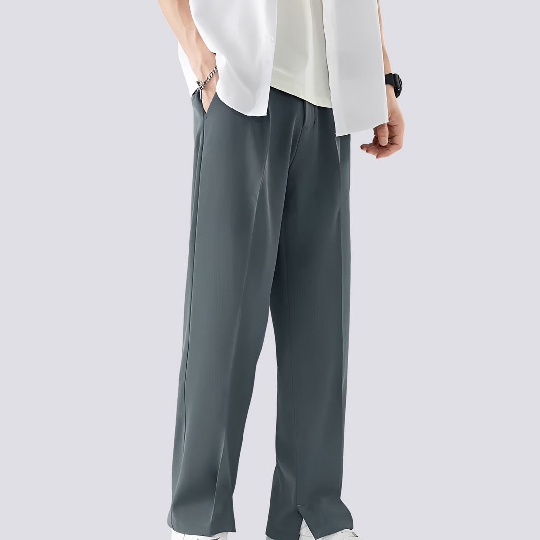 Carlo - Pantalon Évasé Rectiligne