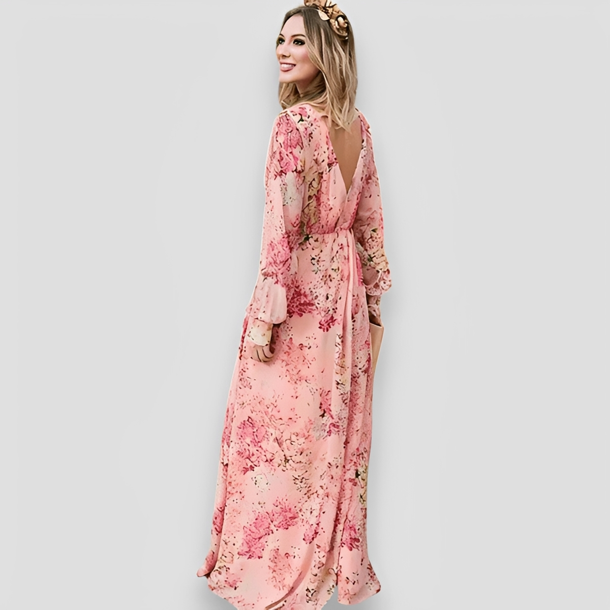 Elanisse - Robe Longue Chic à Col en V