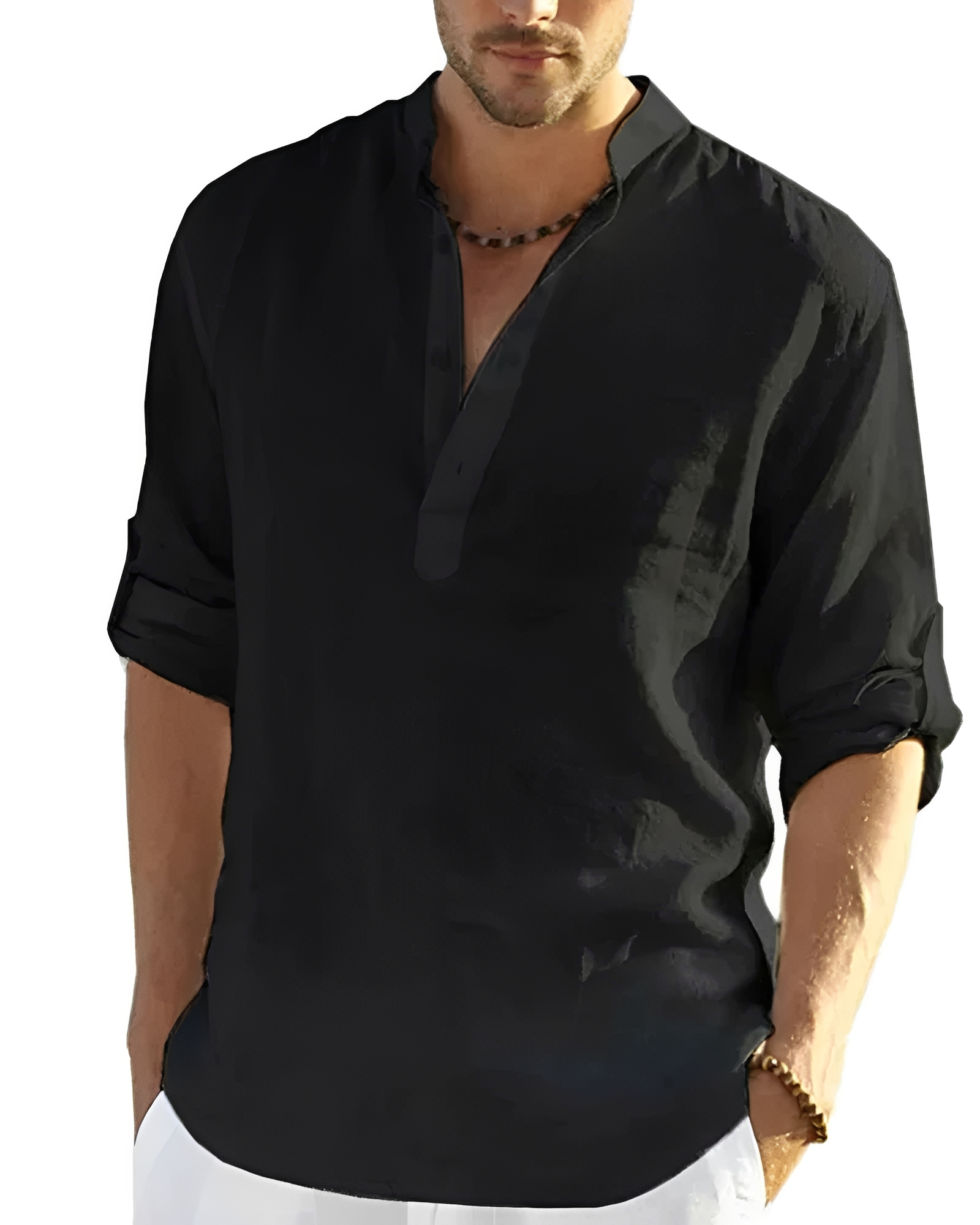 Tristan - Chemise confortable à col en V