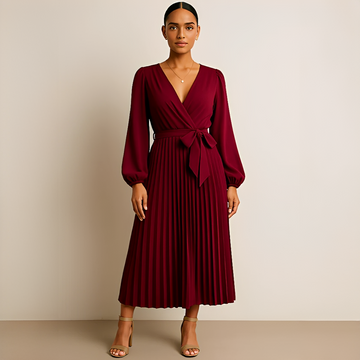Naomi - Robe Élégante à Col V Croisé
