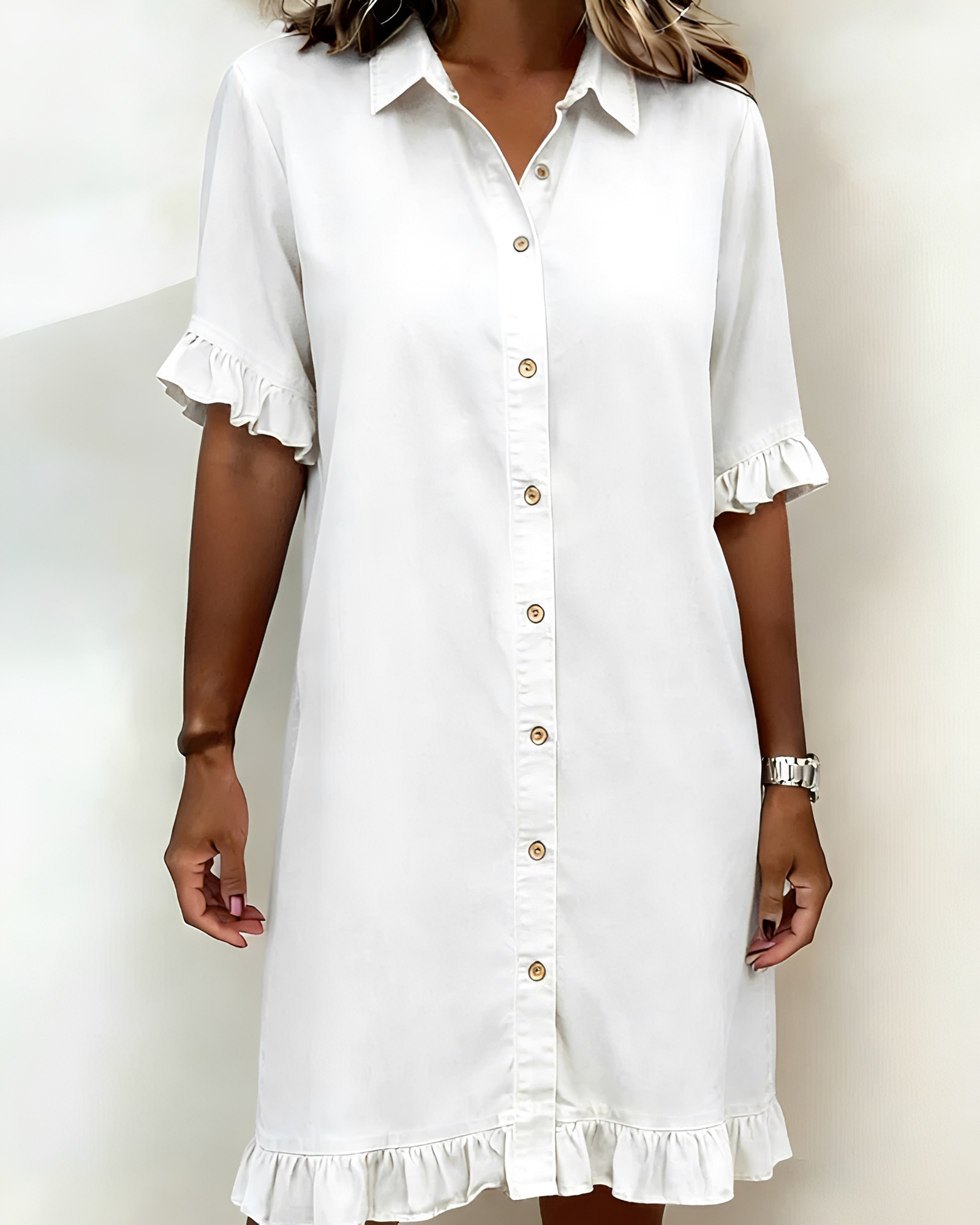 Priscilla - Robe Chic à Boutons