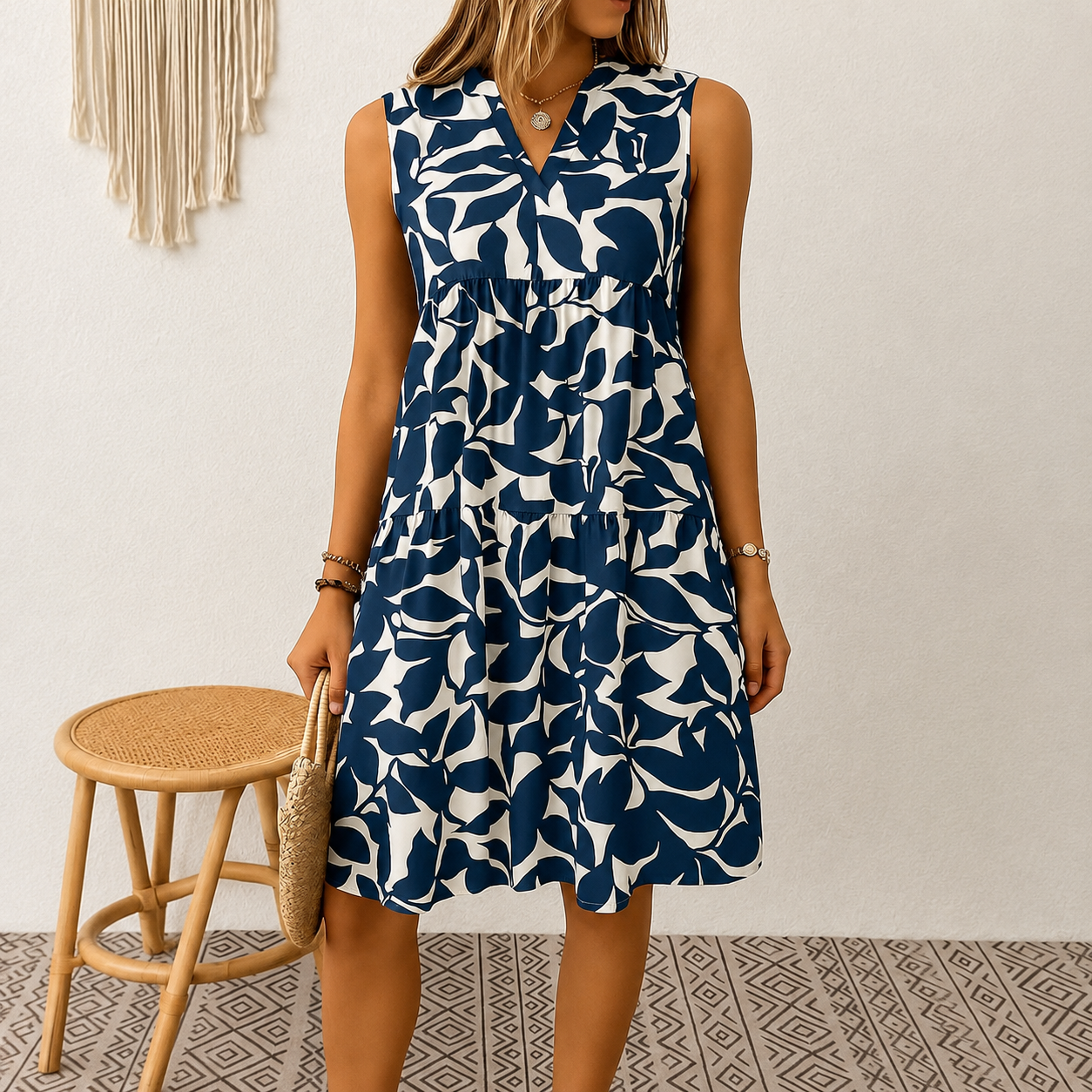 Haidie - Robe Courte Chic Sans Manches
