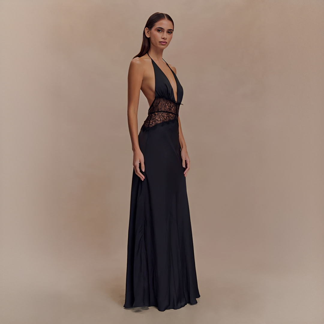 Velina - Robe Chic Sans Coutures à Col Haut