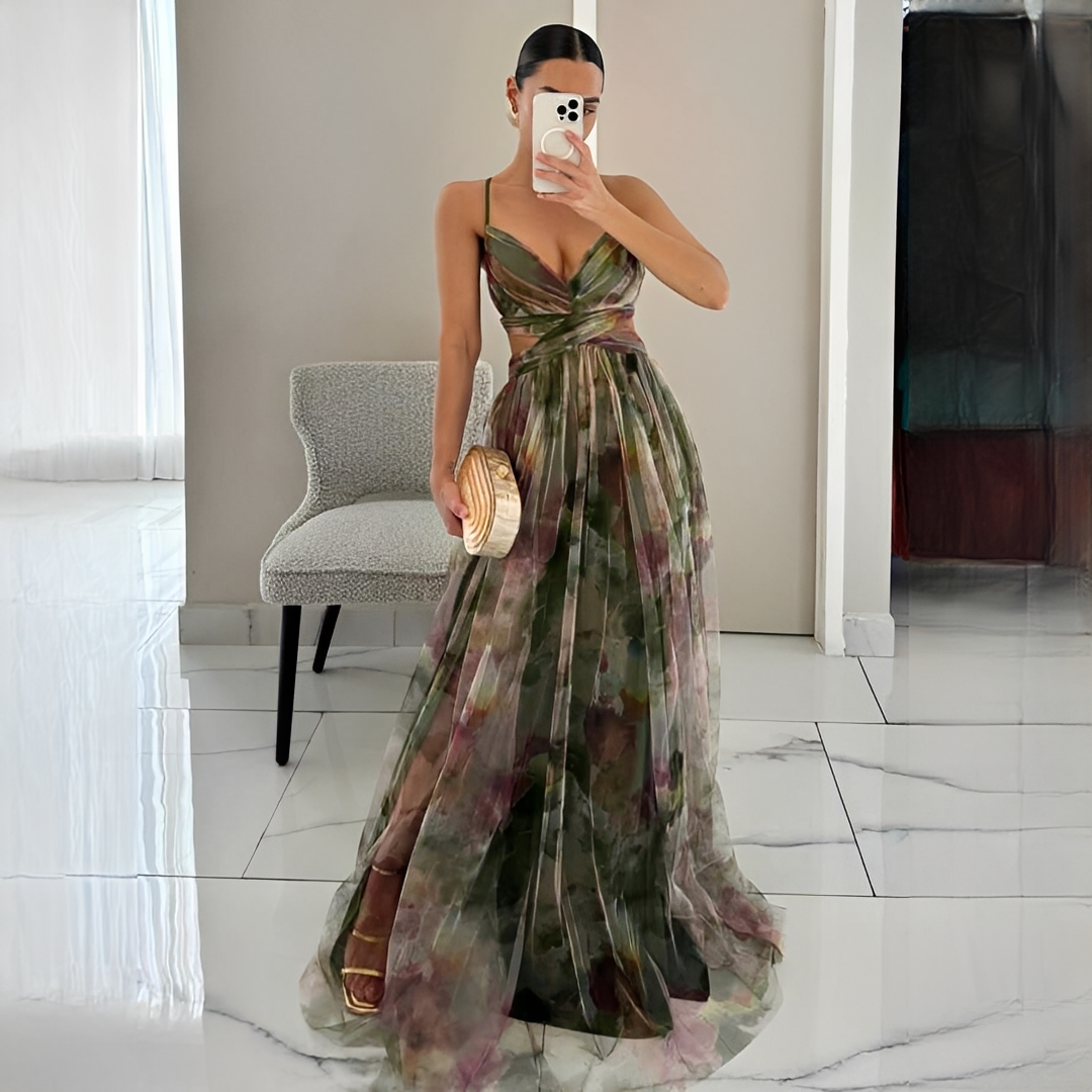 Darrisha - Robe Maxi Chic avec Taille Croisée