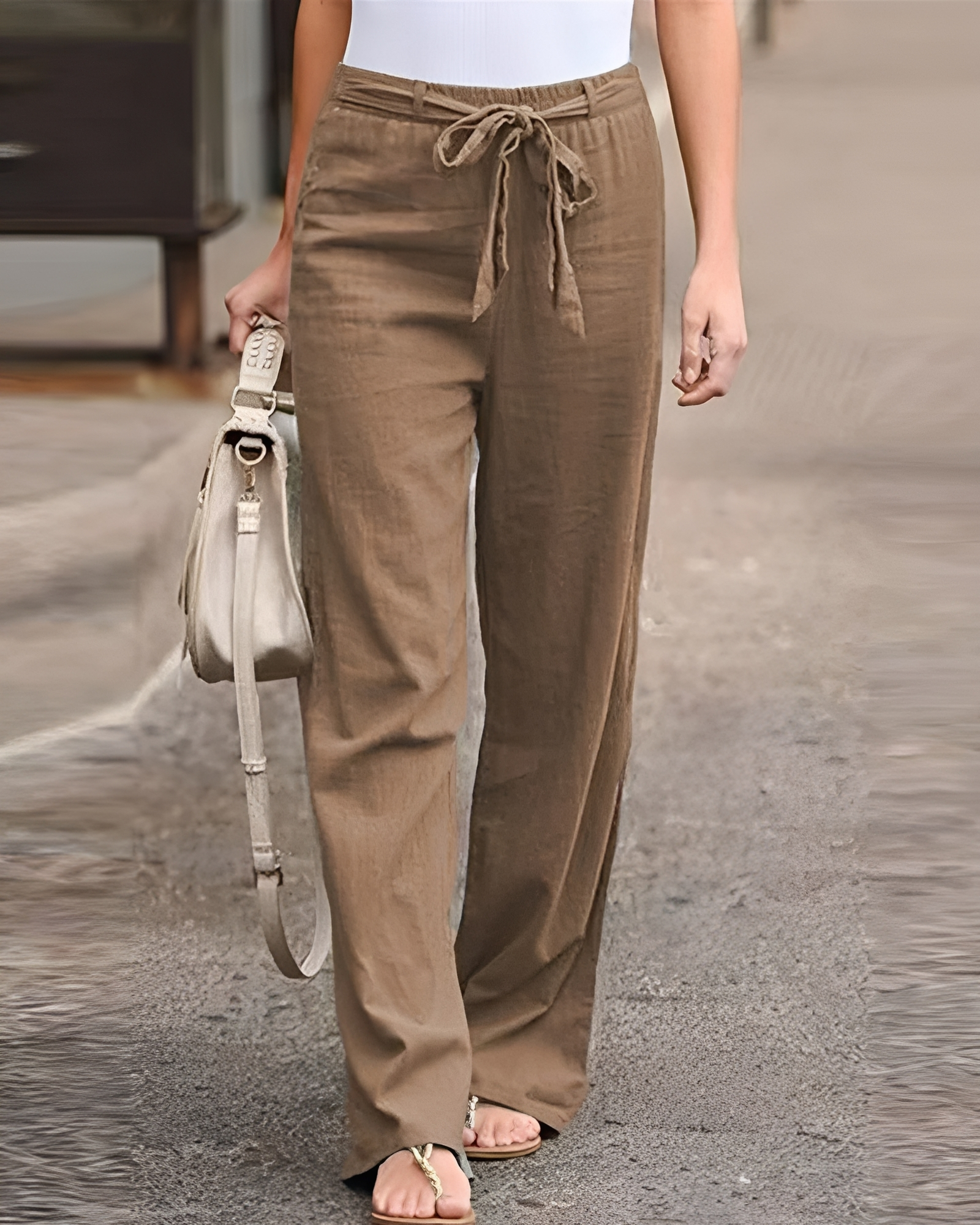 Saniyah - Pantalon à Taille Élastique avec Cordon