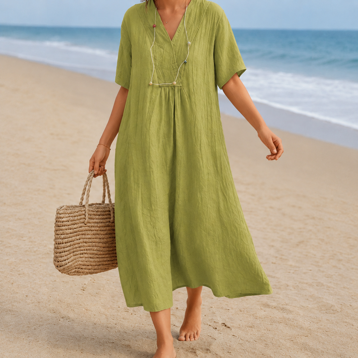 Kendra - Robe Vaporeuse à Col V