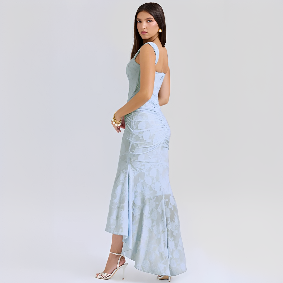 Cynthia - Robe Midi Élégante à Taille Nouée