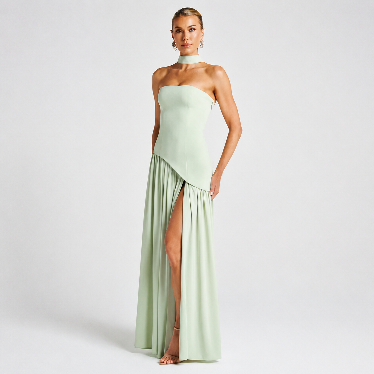 Fatimea - Robe Maxi Élégante Sans Bretelles