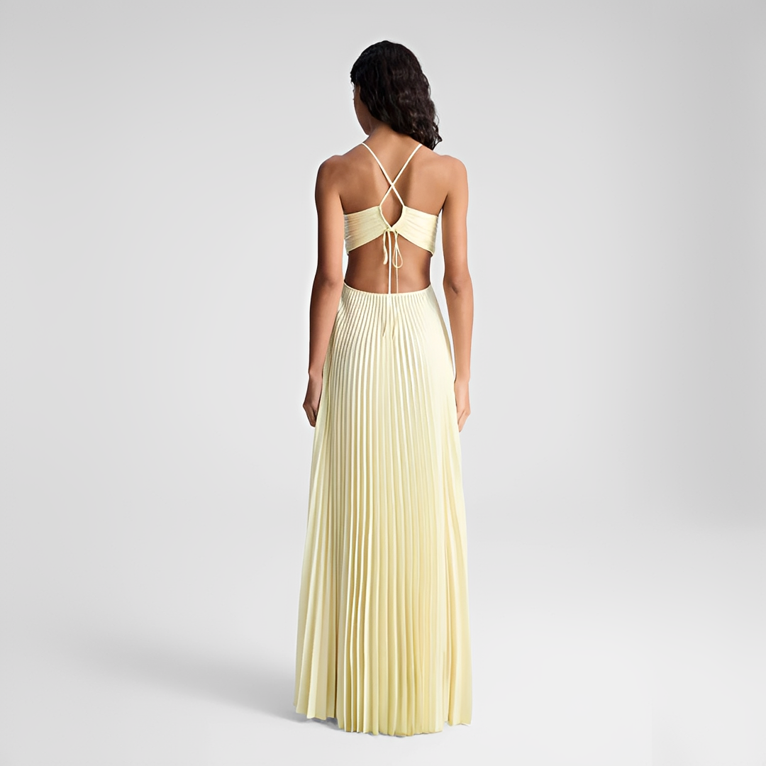 Sienna - Robe Longue Élégante Plissée