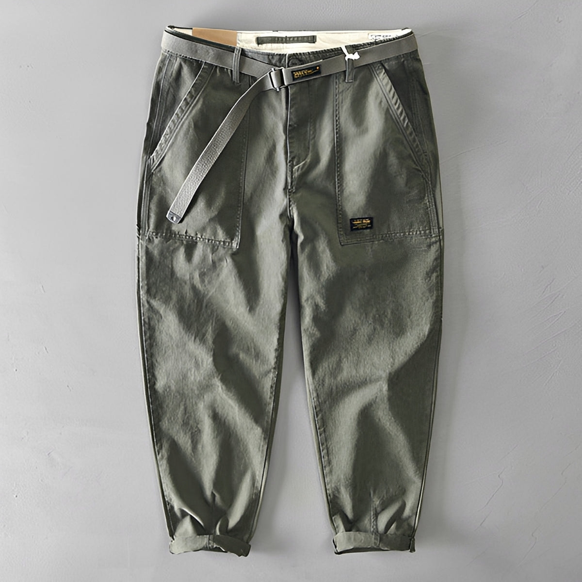 Jeoffrey - Pantalon Large Ceinturé Décontracté
