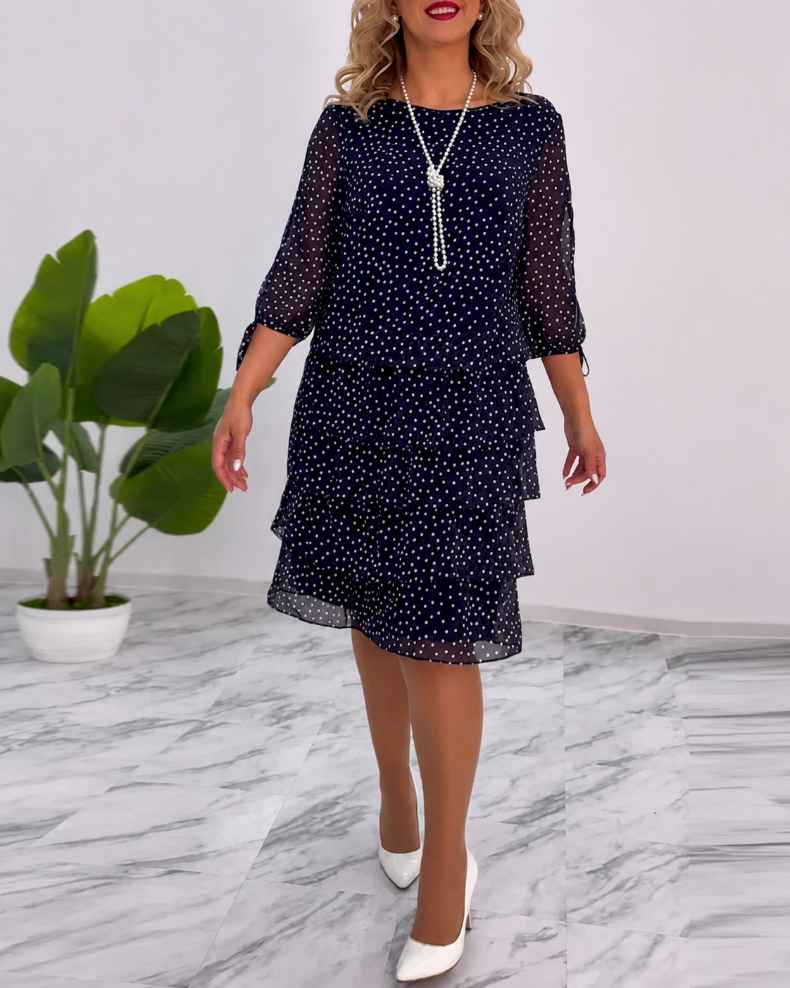 Bezia - Robe Midi Chic à Étages