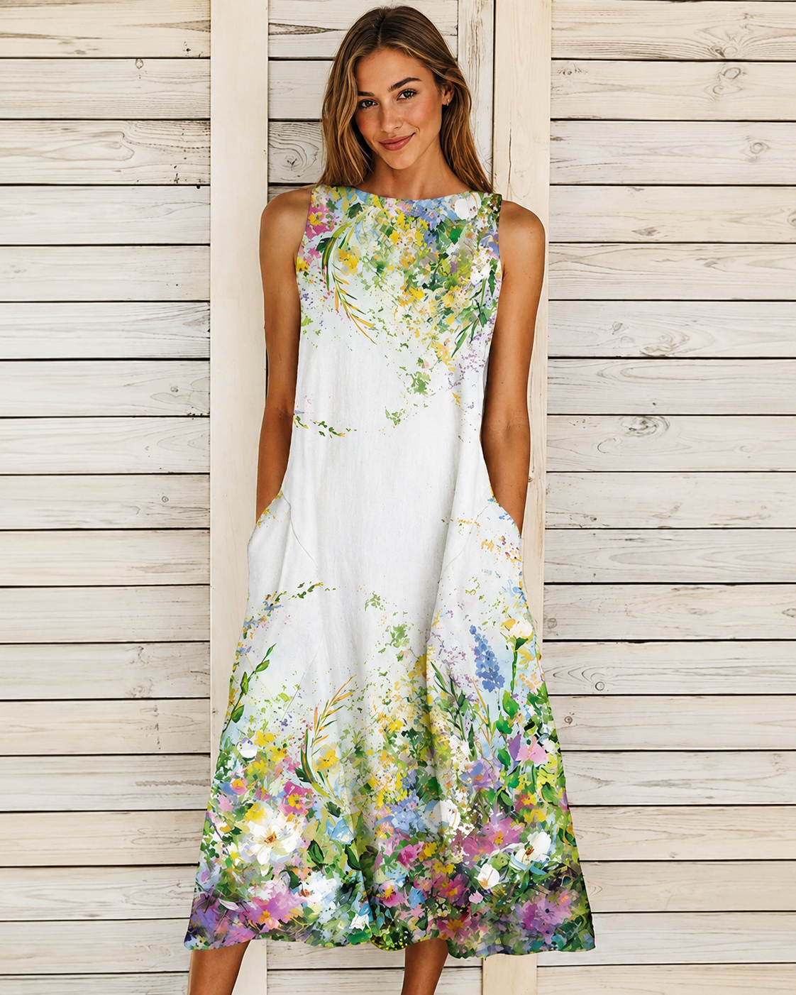 Denique - Robe Midi Vintage Légère