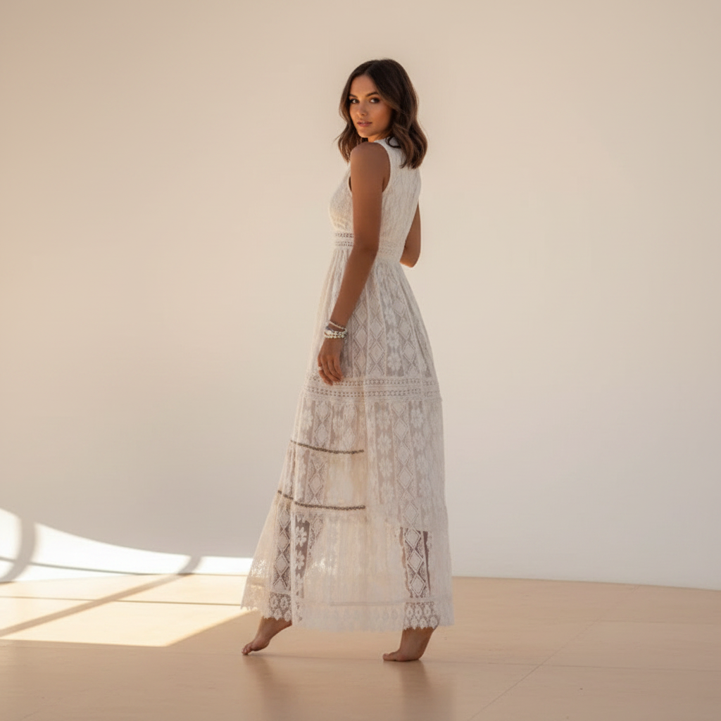 Barbarra - Robe Chic à Taille Haute