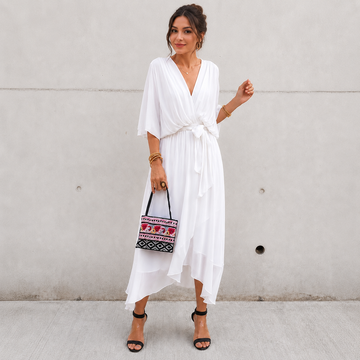 Jescah - Robe Chic avec Grandes Manches
