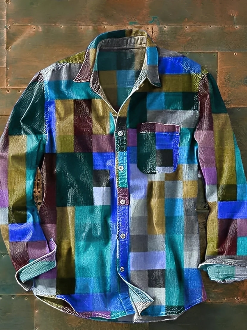 Charles – Chemise homme longue – Vintage et colorée
