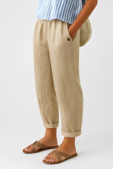 Yunie - Pantalons Relax à Taille Élastique