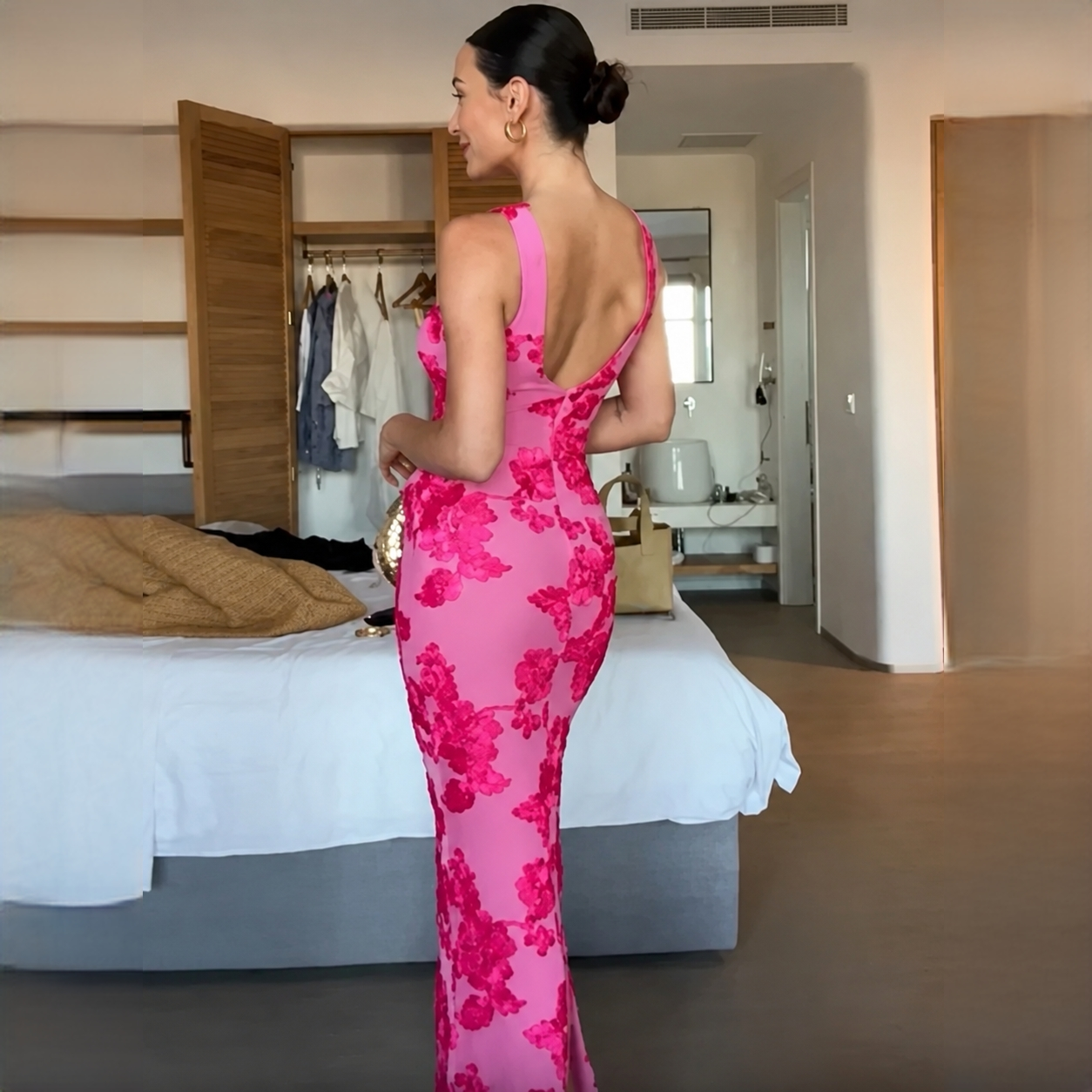 Genecia - Robe Maxi Élégante Évasée