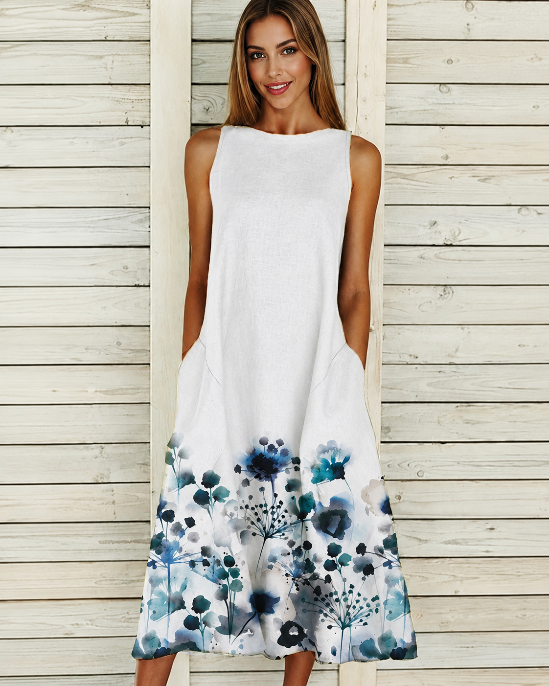 Denique - Robe Midi Vintage Légère